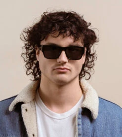 RUFIO-Recycled Black / Green Polarized-55 -Raen Eyeglasses Shop 100M231RUF S762 55 A5