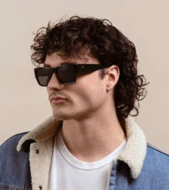 RUFIO-Recycled Black / Green Polarized-55 -Raen Eyeglasses Shop 100M231RUF S762 55 A6