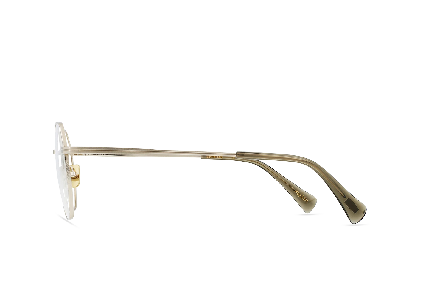 MAYLIN-Brushed Light Gold + Khaki / Clear-52 4 MAYLIN-Brushed Light Gold + Khaki / Clear-52 - Image 4