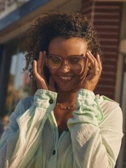 DAISEY-Almond Tortoise / Clear-57 17 DAISEY-Almond Tortoise / Clear-57 -Raen Eyeglasses Shop DAISEY SS21 Almond Tortoise Clear L6