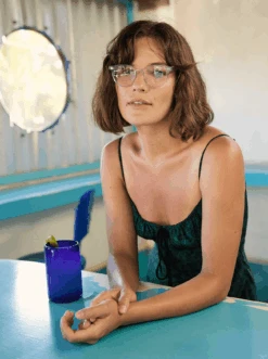 MARIN II-Ginger / Clear-48 13 MARIN II-Ginger / Clear-48 -Raen Eyeglasses Shop MARIN II SS23 Ginger Clear L3