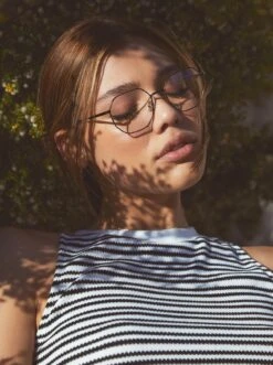 MAYLIN-Satin Silk + Rose / Clear-52 11 MAYLIN-Satin Silk + Rose / Clear-52 -Raen Eyeglasses Shop MAYLIN FW21 Satin Silk Rose Clear L2