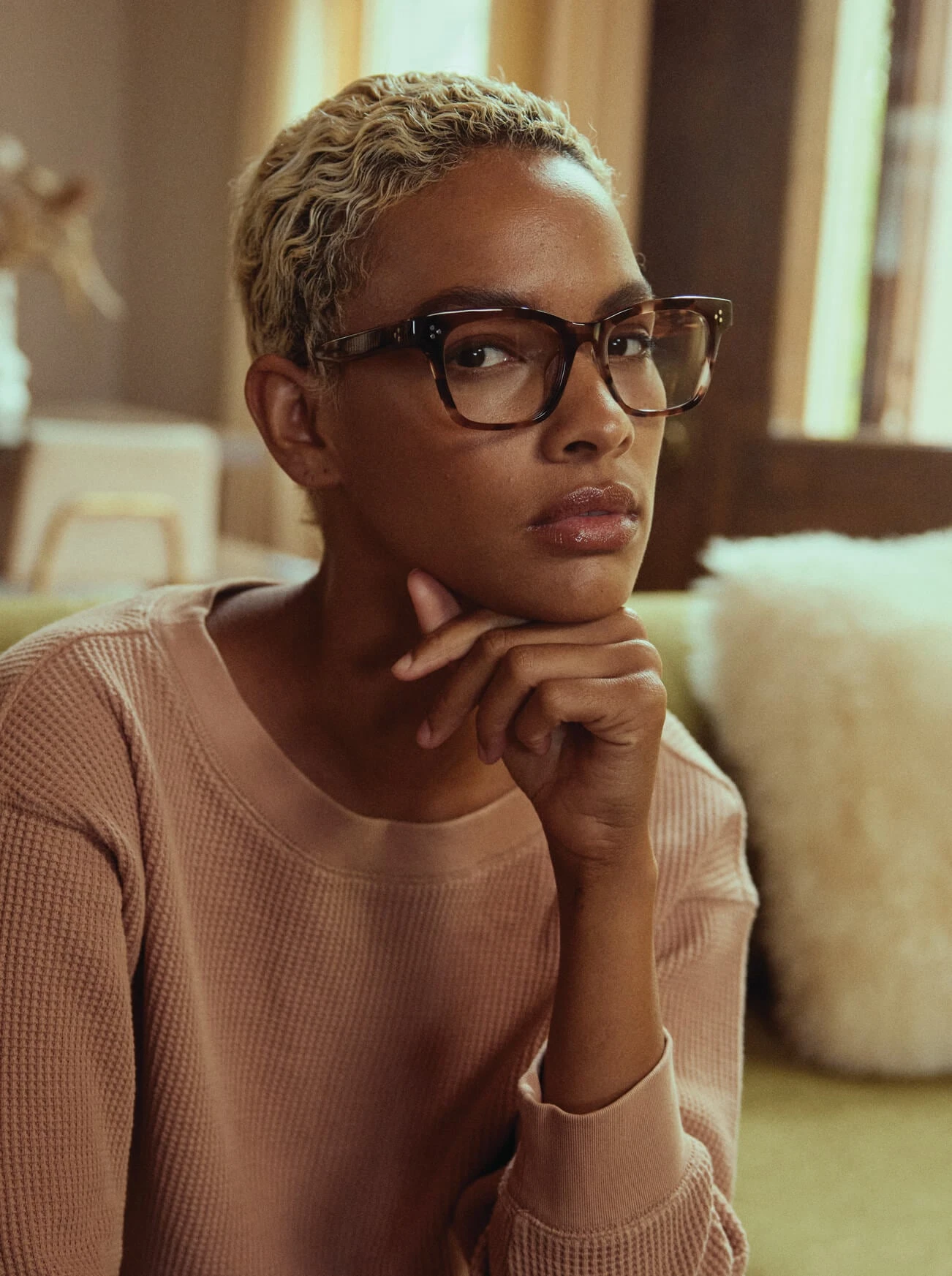 MAZZIE-Almond Tortoise / Clear-51 5 MAZZIE-Almond Tortoise / Clear-51 - Image 5