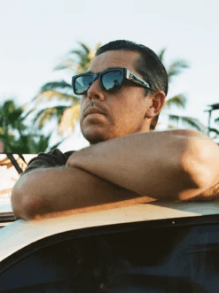 RUFIO-Recycled Black / Green Polarized-55 -Raen Eyeglasses Shop RUFIO SS22 Recycled Black Green Polarized L1