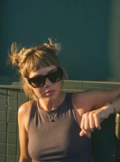 Rufio-Recycled Black / Green Polarized-56 -Raen Eyeglasses Shop RUFIO SS22 Recycled Black Green Polarized L1