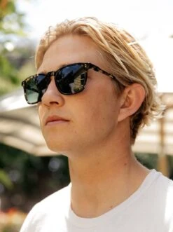 WILEY-Recycled Black / Green Polarized-54 -Raen Eyeglasses Shop WILEY Recycled Black Green Polarized L5